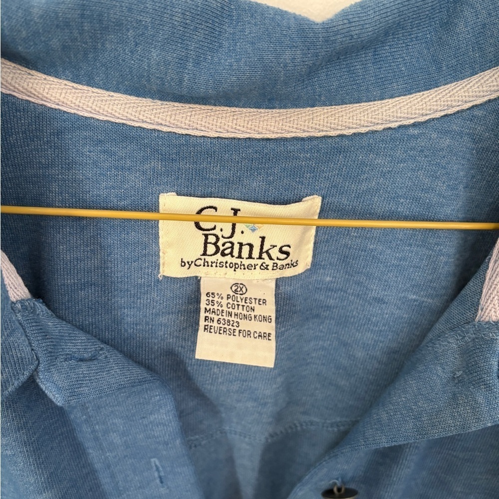 C.J. Banks Vintage Blue Sports Embroidered Shacket Teacher Kidcore Gym Teacher - Picture 6 of 12